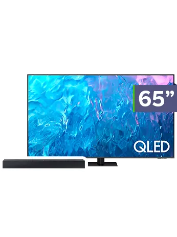 Samsung 65 QLED TV with Soundbar Bundle