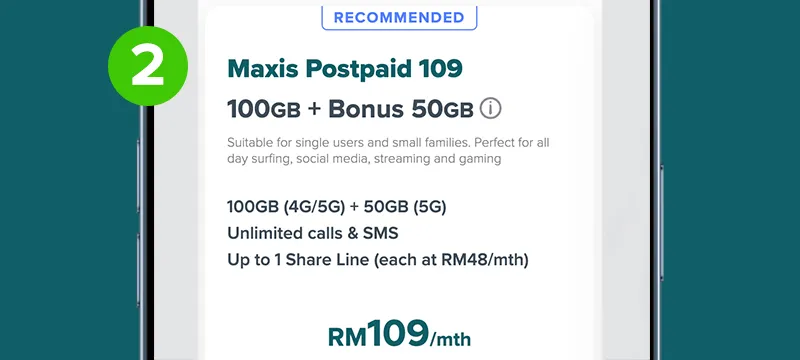 Sign up for a new Maxis / Hotlink mobile plan