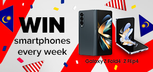Win smartphones every week with Merdeka Rewards