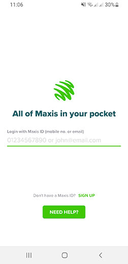 Maxis self serve