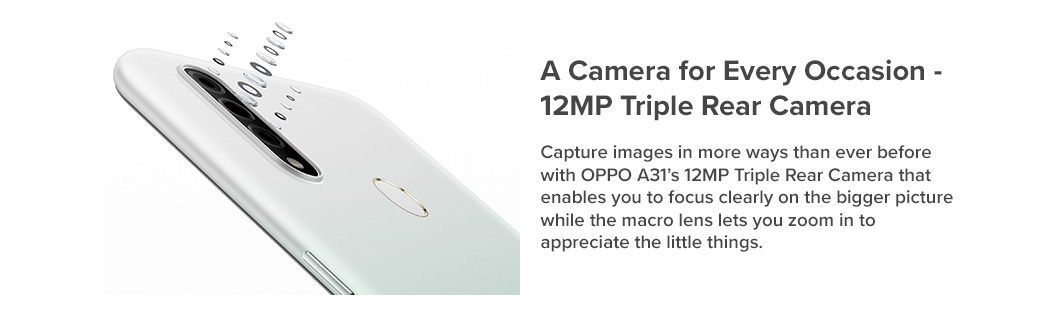 A Camera for Every Occasion - 12MP Triple Rear Camera