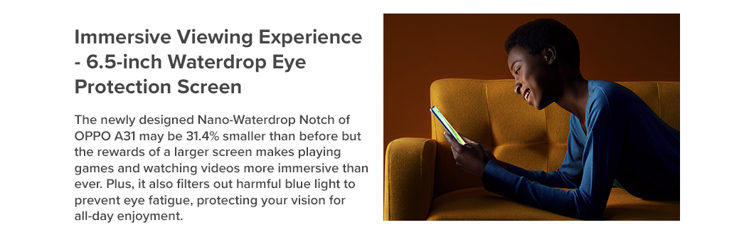 AImmersive Viewing Experience - 6.5-inch Waterdrop Eye Protection Screen