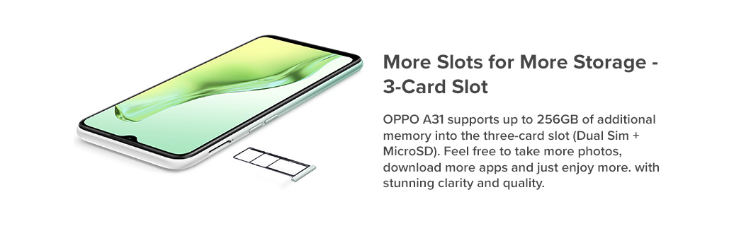 More Slots for More Storage - 3-Card Slot