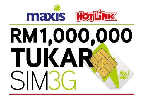 Maxis RM1,000000 tukar sim