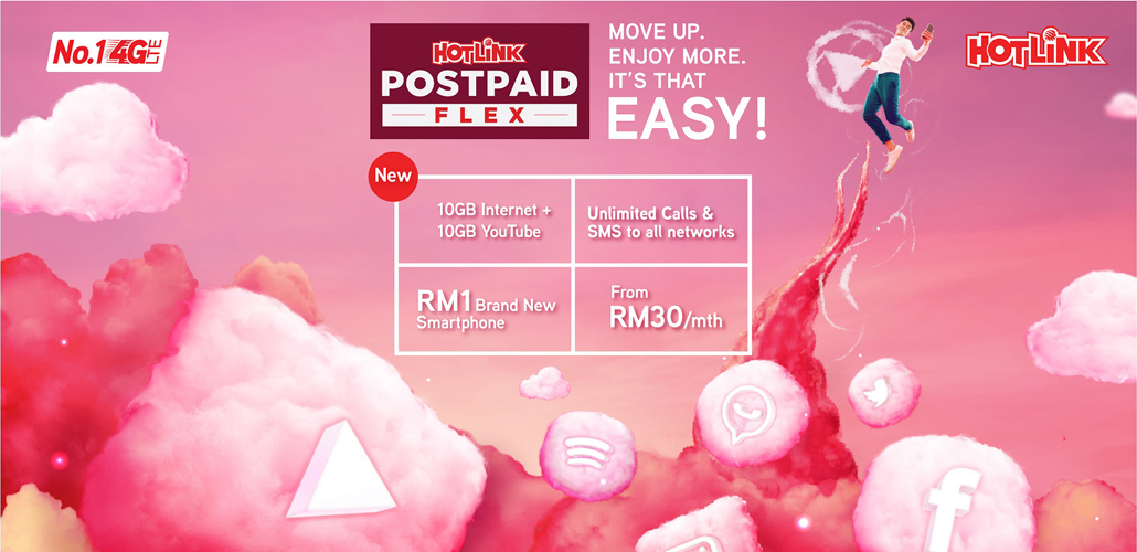 Hotlink Postpaid Flex kini menawarkan Internet sebanyak 20GB dan melancarkan persembahan eksklusif dengan Astro