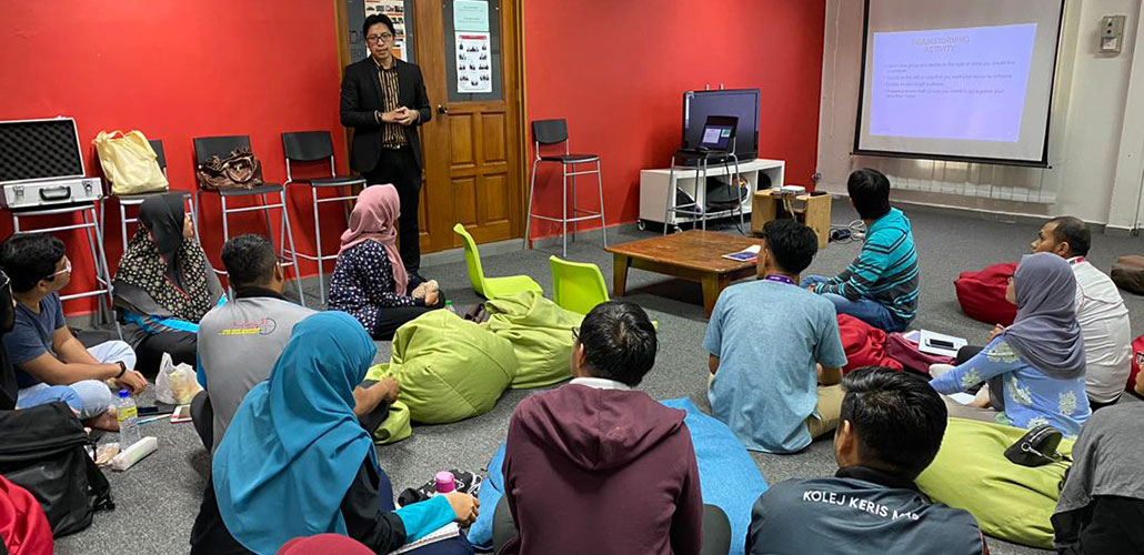 Group listening to talk