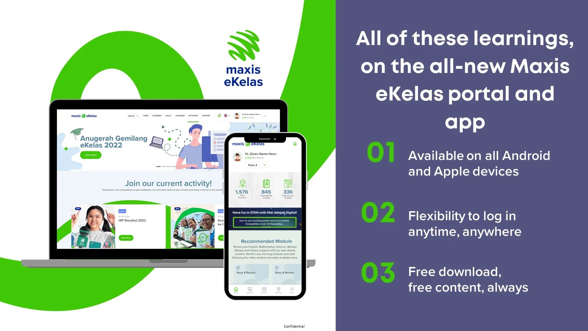all-new Maxis eKelas portal and app