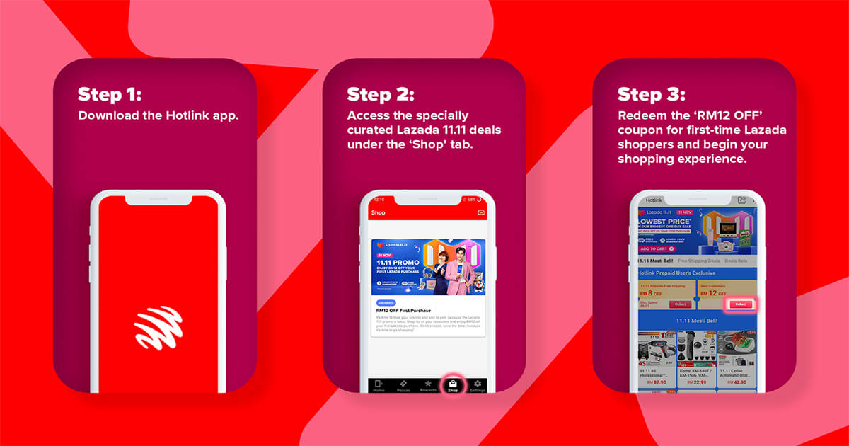 Steps Lazada Promo Hotlink