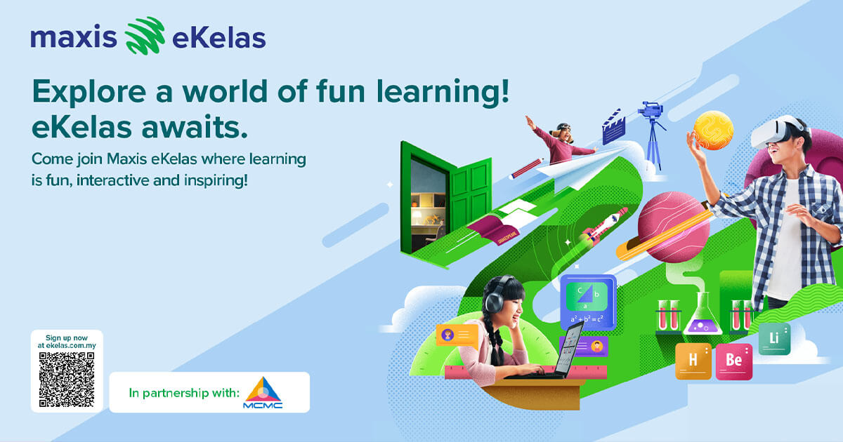 eKelas invites students to a world of fun learning with a refreshed look