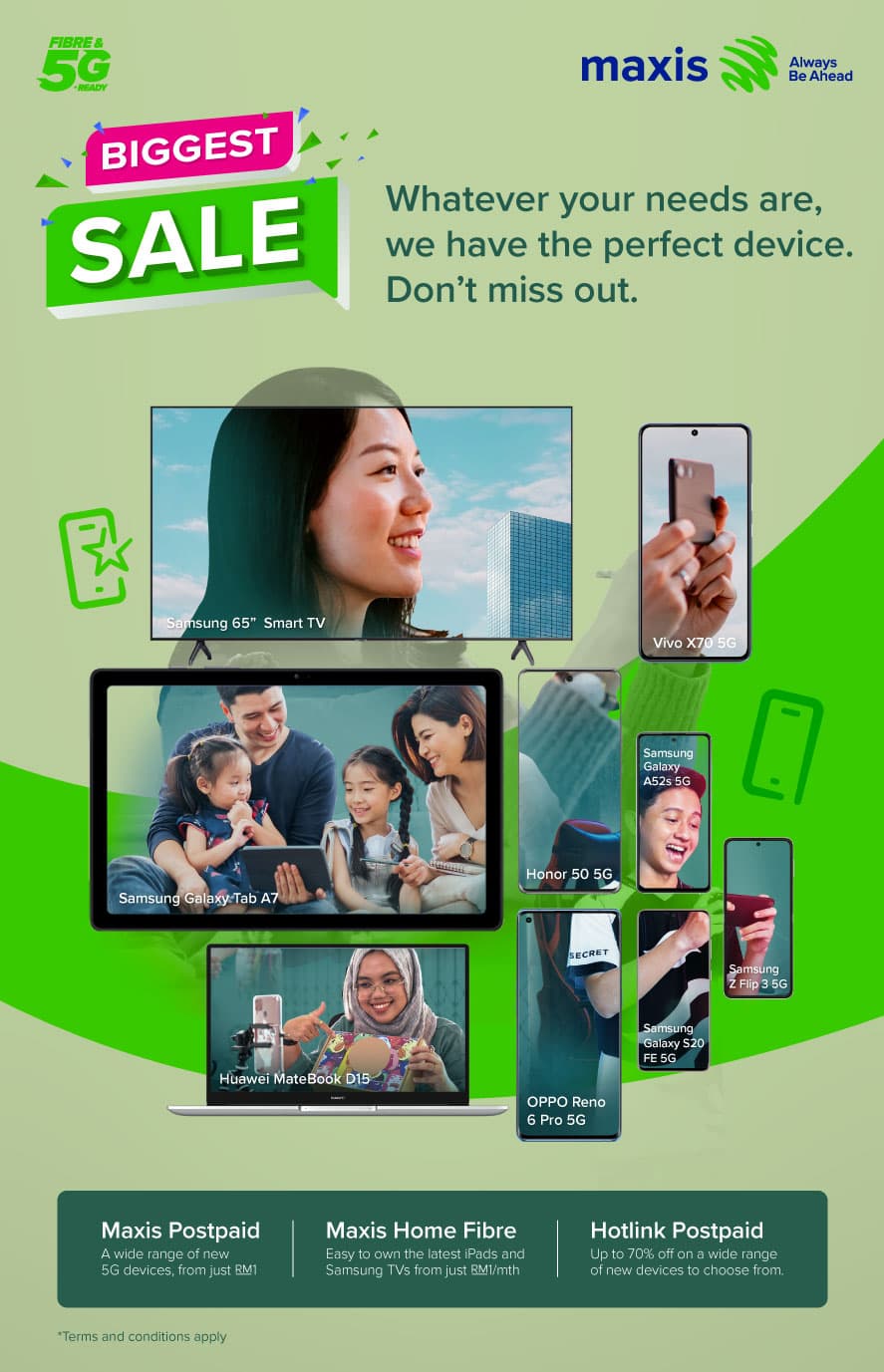 Maxis Biggest Sale back with the widest range of devices and irresistible promos