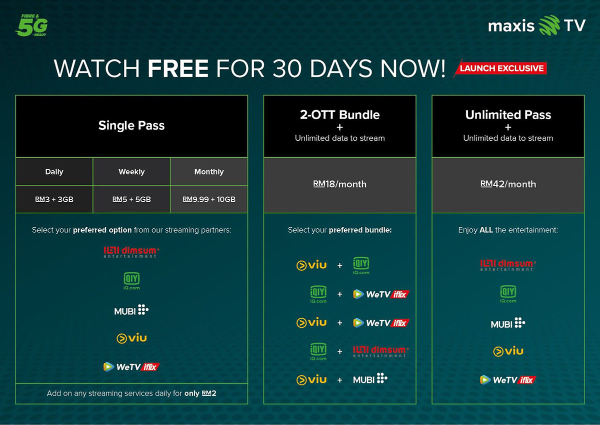 All-new Maxis TV unveils first-in-market OTT bundles for total control over your entertainment experience