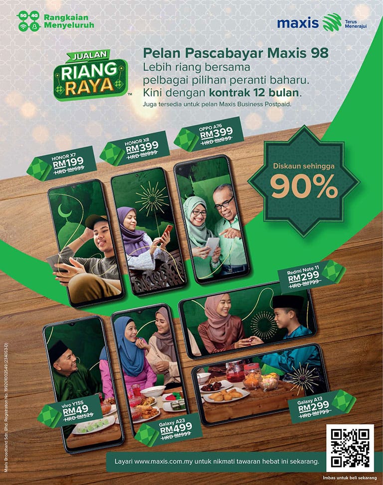 Riang Raya - Maxis Pelan Pascabayar Maxis 98