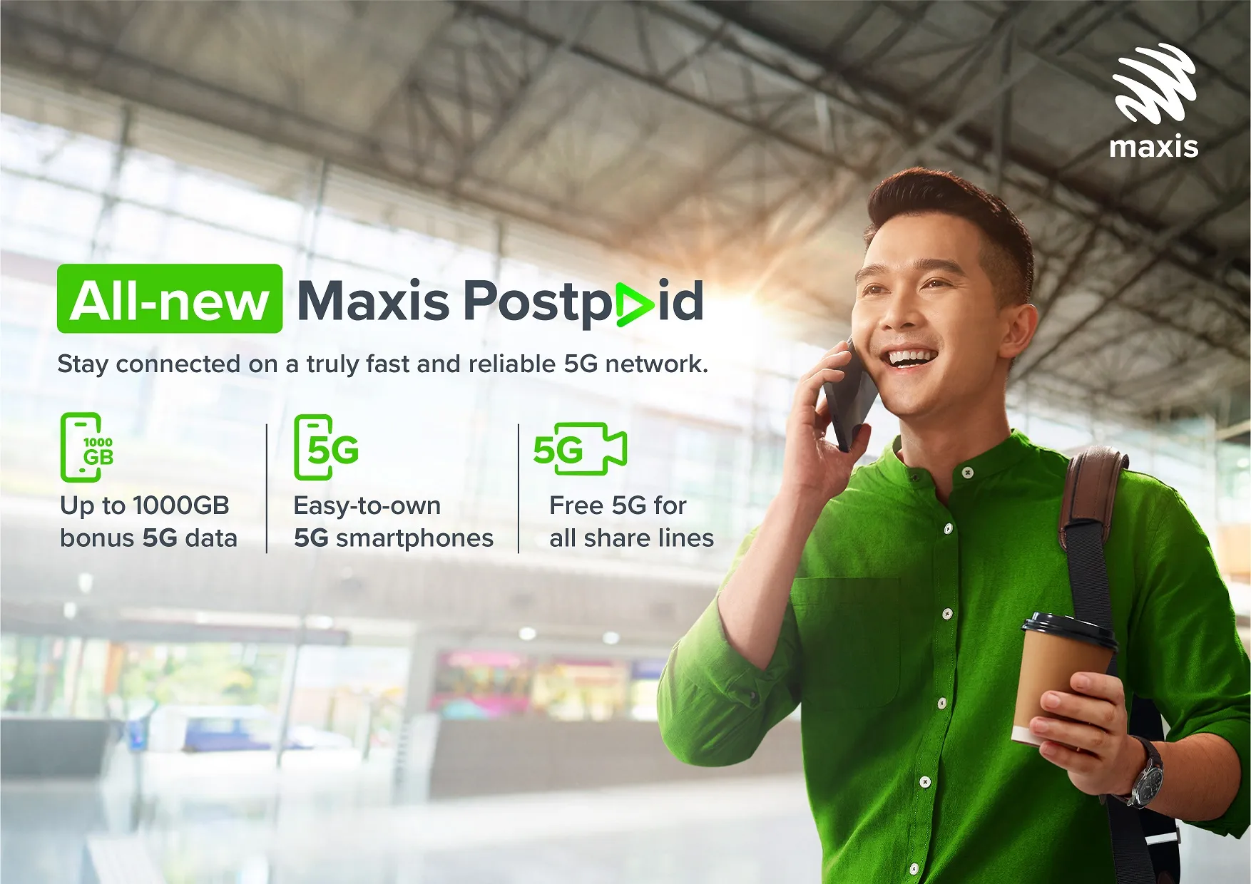 Maxis Postpaid plans offer truly 5G experience with uncapped speed and up to 1,000GB in bonus 5G data