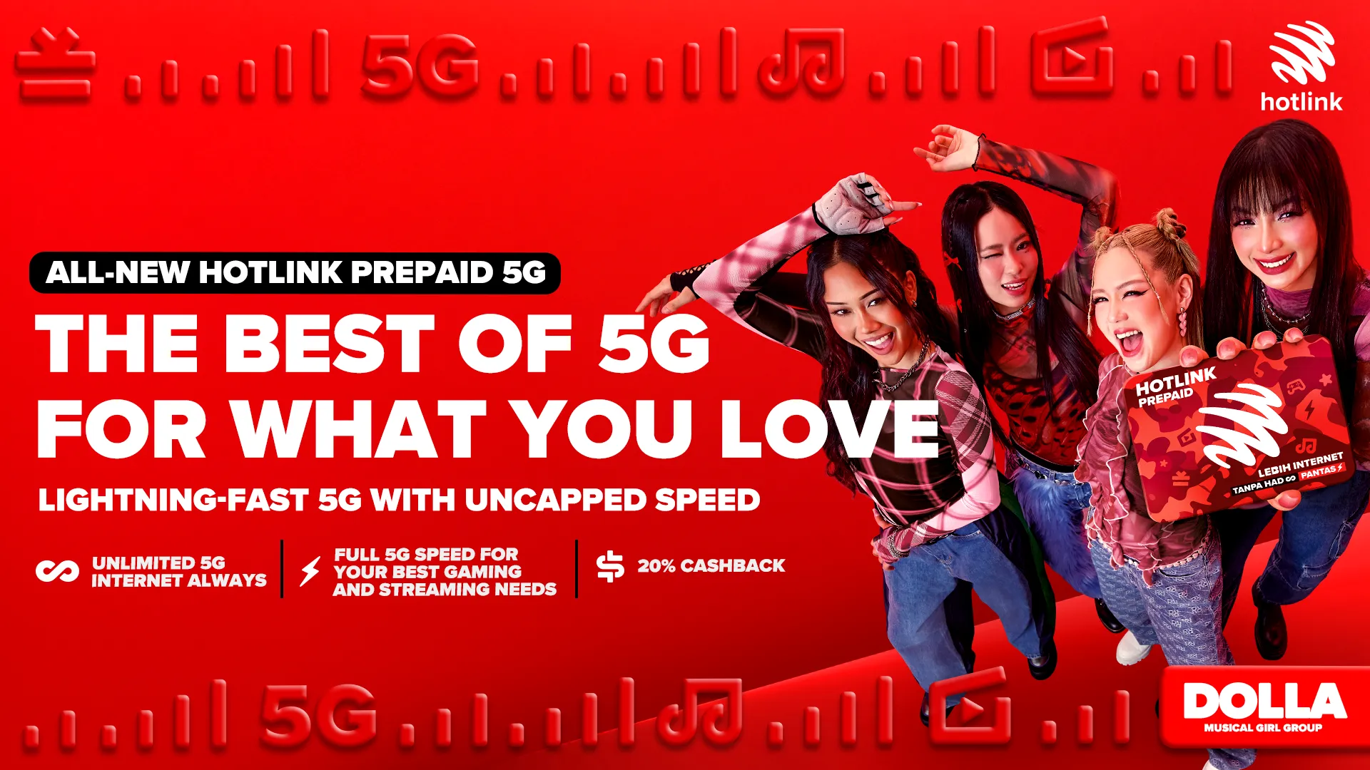 Hotlink enriches Prepaid and Postpaid plans with 5G across the board, even more data, and uncapped speeds