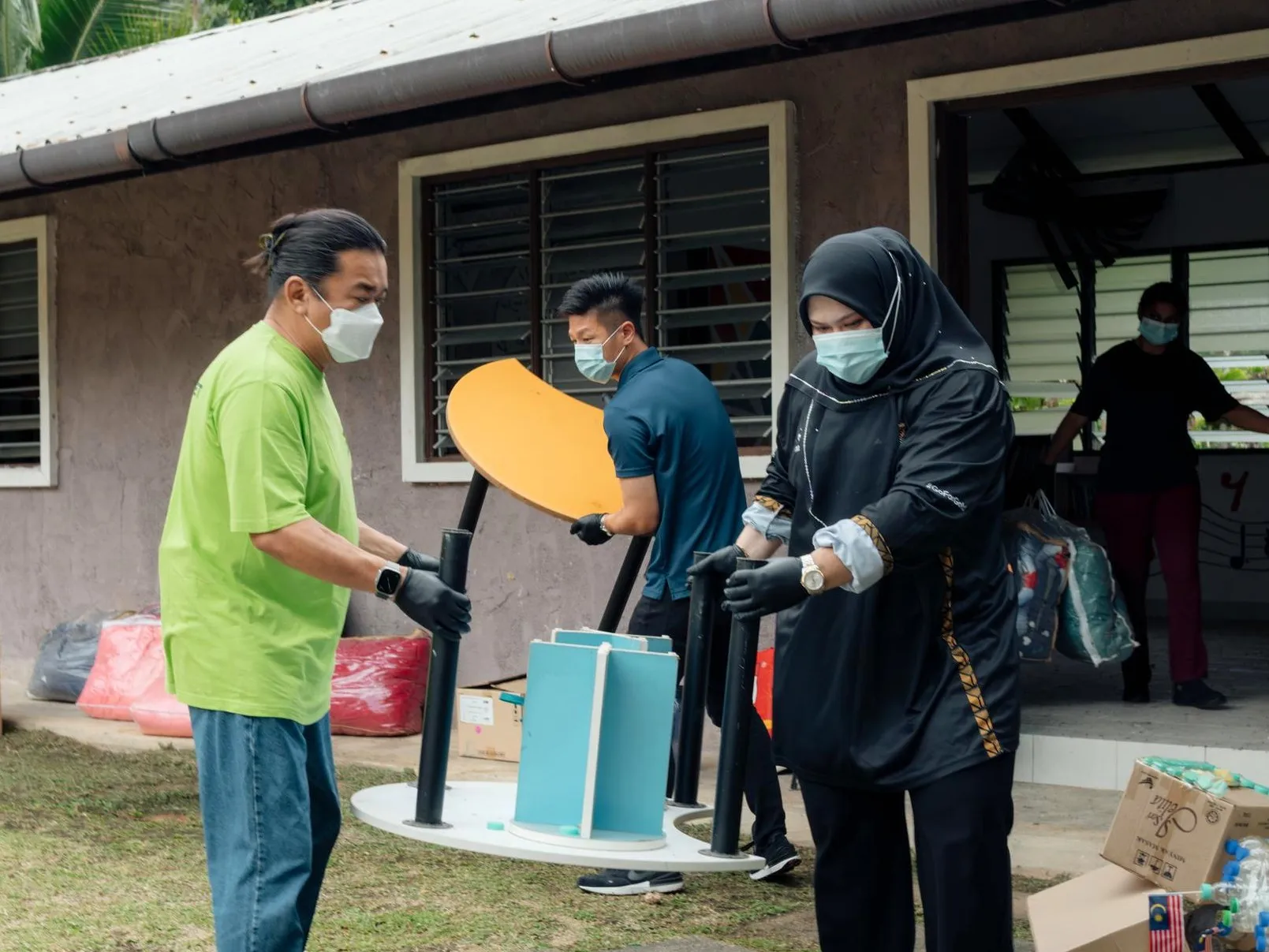 Gotong-royong effort to refresh the centre’s facilities and communal spaces