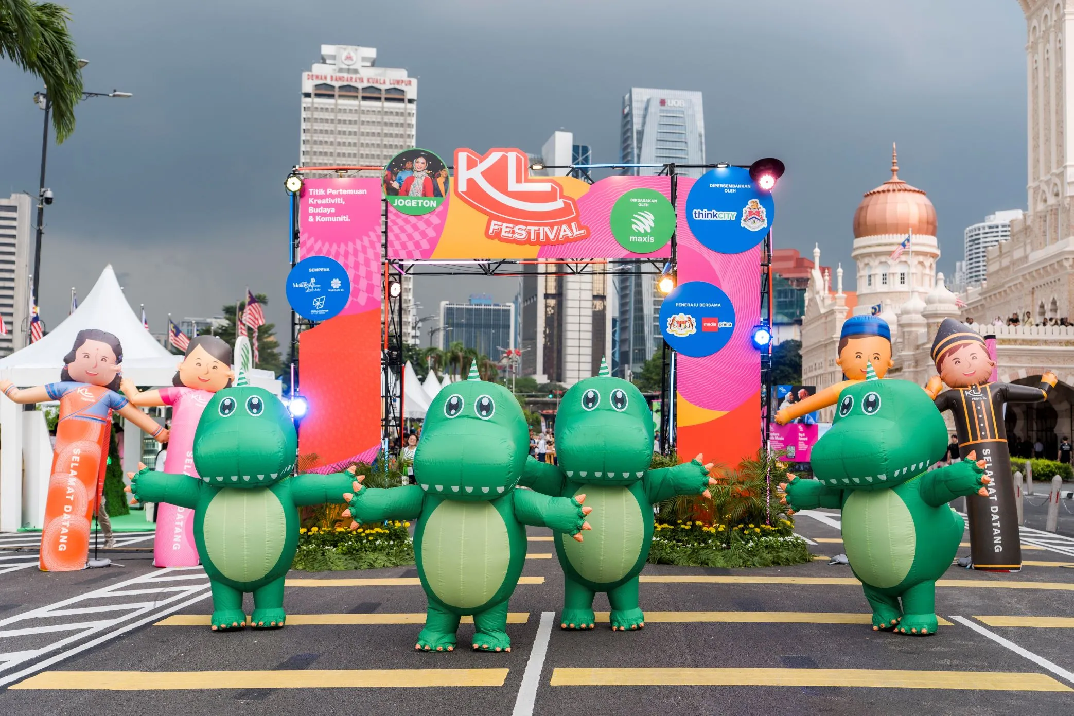 The Dinocorns made an appearance during the opening weekend and will continue making appearances throughout the remaining festival weekends