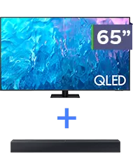 SAMSUNG 65” QLED TV with Soundbar Bundle