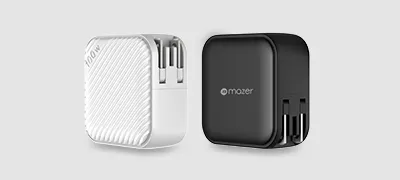 MAZER Infinite.Boost GaN-2 100W Travel Adapter + USB C-C 1.5m Cable