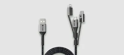 MAZER Infinite.LINK II 3-in-1 USB-A to Lightning + Micro + USB-C 1m Cable