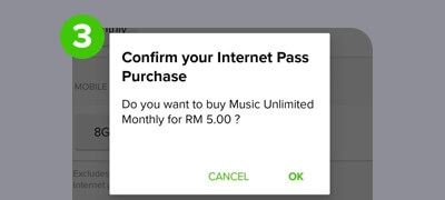 After selecting your desired pass, click "OK" to confirm your purchase.