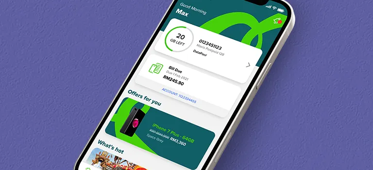 Pay Bills and Check Account with Maxis App