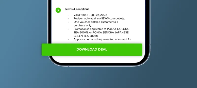 Tap 'Download Deal' to redeem and enjoy!
