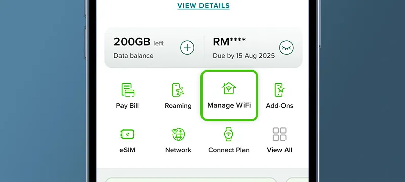 Select 'Manage Home WiFi'