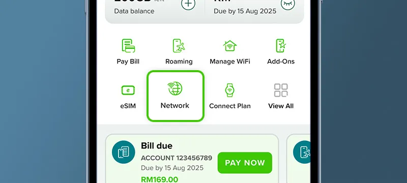 Select ‘Network’ 