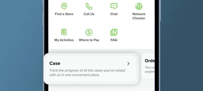 To check case status, select ‘Cases’ under ‘Support’ option