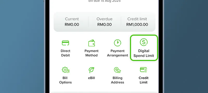 Select 'Digital Spend Limit'