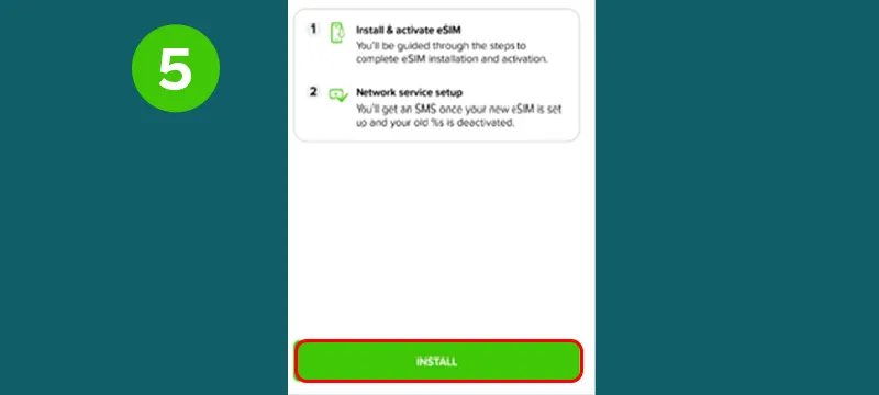 Step 5 - Your eSIM will be successfully installed once the mobile number appears under eSIM in your sim management settings on your phone. Tap on Done to exit the page.