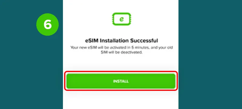 Step 6 - Your eSIM will be successfully installed once the mobile number appears under eSIM in your sim management settings on your phone.