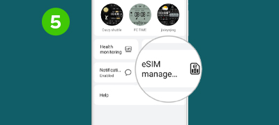 Step 5 - Once paired, open the app and click on eSim management