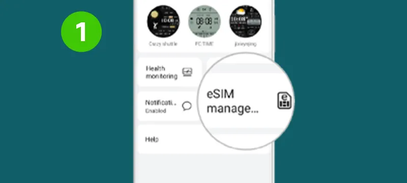 Set Up eSIM Cellular on Huawei Watch Step 1