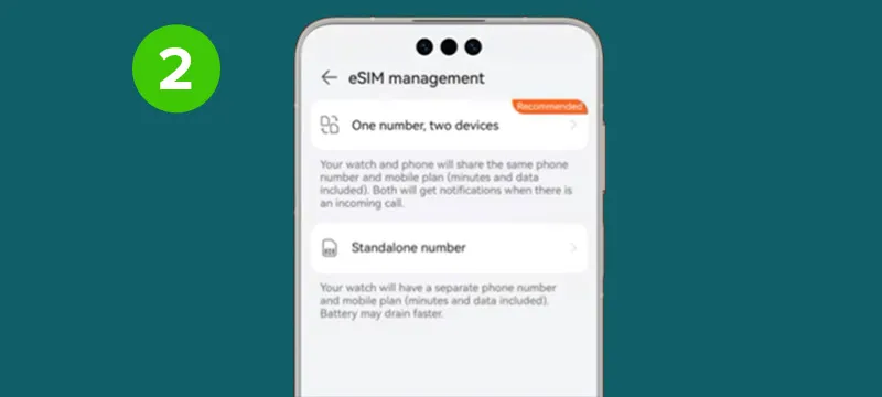 Set Up eSIM Cellular on Huawei Watch Step 2