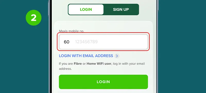 Step 2: Enter the mobile number you wish to pair with your Huawei Watch. Enter the TAC to confirm your mobile number