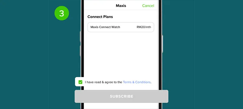 Step 3: Read and agree to the Terms & Conditions, then tap Subscribe