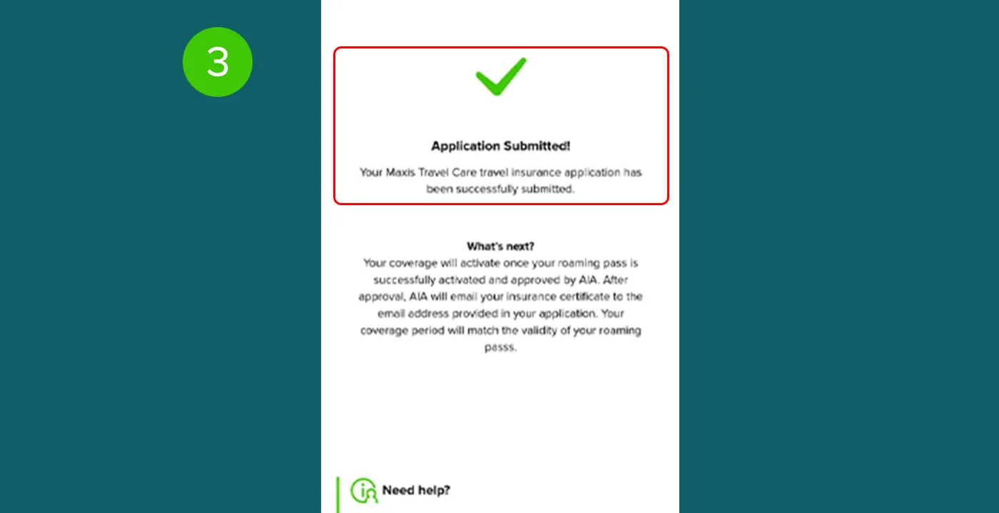 Your application will be submitted to AIA