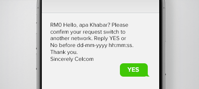 during port in celcom