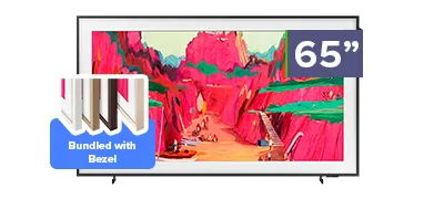 SAMSUNG 65 inch Frame TV Bundle + Bezel