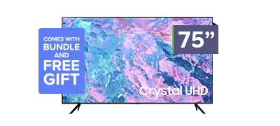 SAMSUNG 75” 4K UHD Smart TV with Tizen