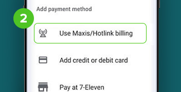 Bayar bil maxis di 7e