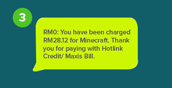 Pengebilan Pembawa Langsung Maxis Malaysia untuk Google Play Store Langkah 3