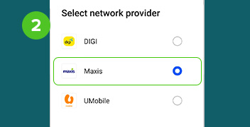 Pengebilan Pembawa Langsung Maxis Malaysia untuk Huawei App Gallery Langkah 2