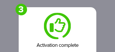 Receive activation SMS