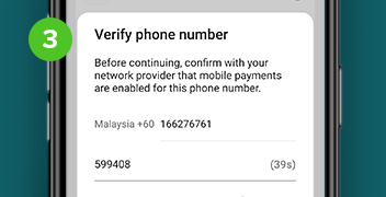 Huawei App Gallery激活Maxis Bill作为支付选项 - 步骤 3 | 马来西亚明讯